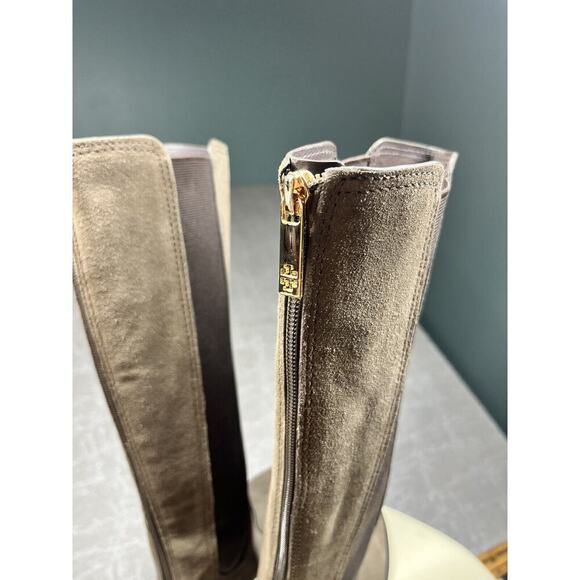 Tory Burch Christy Tall Green Suede Riding Boots Womens 6.5 - Picture 5 of 10